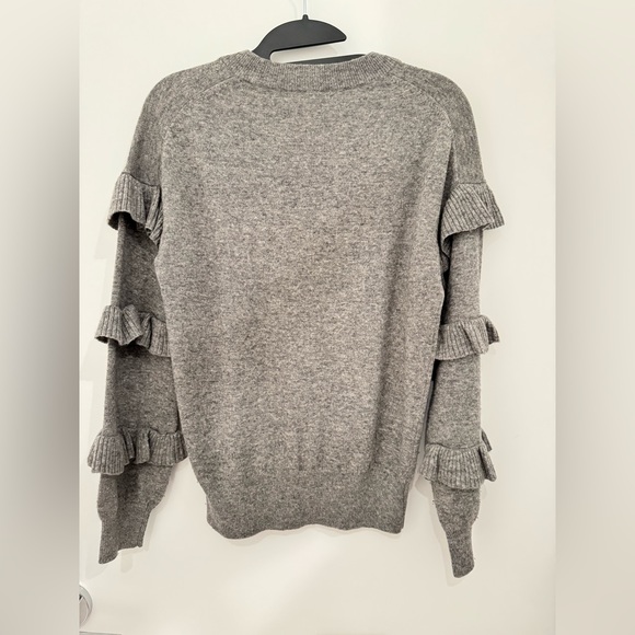 J Crew Ruffle Sleeve Sweater - Picture 2 of 6